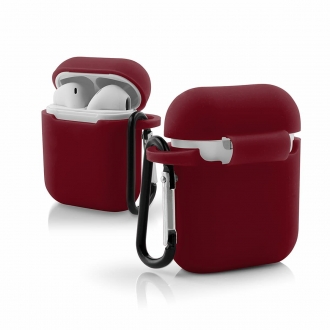 etui do apple airpods i ii burgund