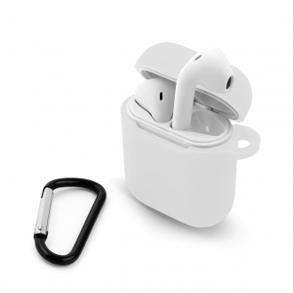etui do apple airpods i ii bialy