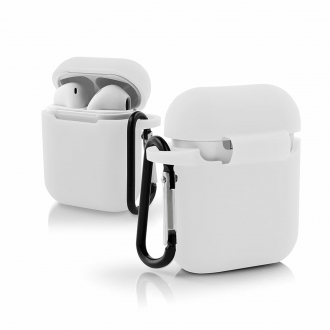 etui do apple airpods i ii bialy