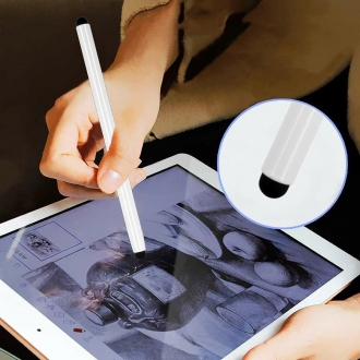 rysik aluminium touch screen pen bialy