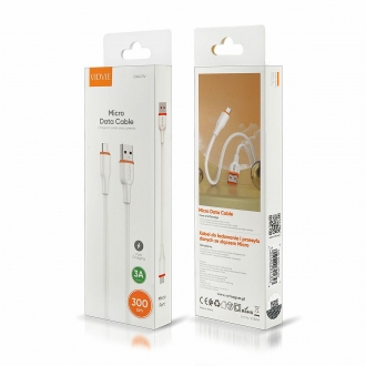 kabel vidvie cb4031 usbmicro 3m bialy