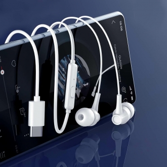 sluchawki z kablem vidvie hs684 typec bialy