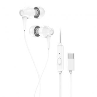 sluchawki z kablem vidvie hs684 typec bialy