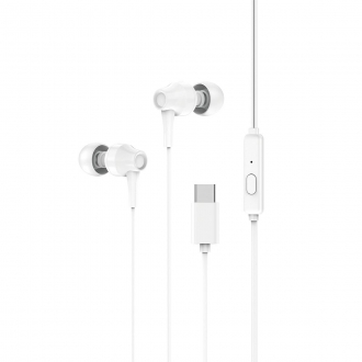 sluchawki z kablem vidvie hs684 typec bialy