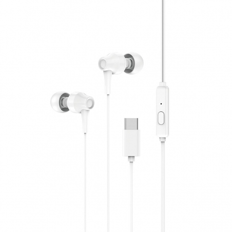 sluchawki z kablem vidvie hs684 typec bialy