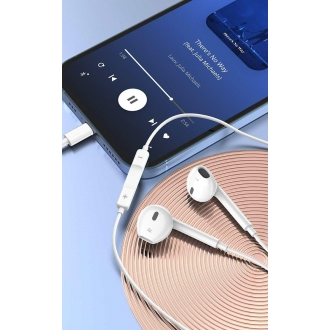 sluchawki z kablem vidvie hs667 bialy